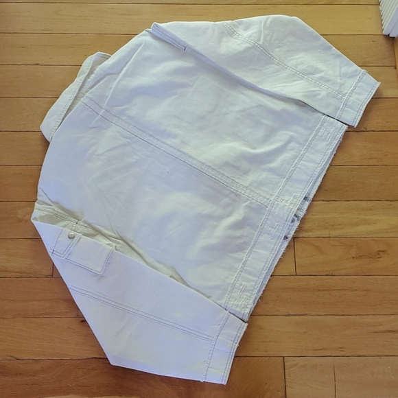 Boundless North White Lexi loose boxy utility/cargo Trucker jacket S - Picture 6 of 7